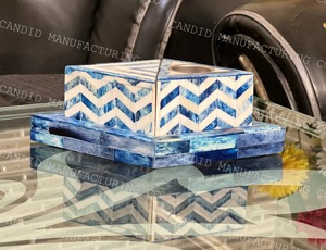 Boîte porte-encens en marbre bleu et blanc, support d'encens en pierre sculptée, diffuseur d'aromathérapie, décoration pour salle de bain et bureau - Product Image 5