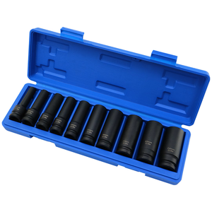 ผลิตในไต้หวัน ชุดบล็อกขันลึกแบบกระแทก 10 ชิ้น ผลิตจากแมงกานีสฟอสเฟต Cr-Mo ขนาด 1/2 นิ้ว รับประกัน 3 ปีจากผู้ผลิต (OEM) - Product Image 1