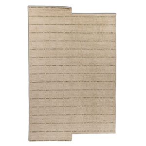 Tapis en laine tissé à la main Contour Gold, grand modèle à rayures et motifs orientaux, style bohème, pour chambre à coucher, salon, adapté aux adolescents - HWL-447 - Product Image 1