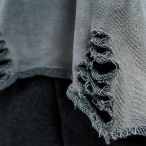 Sudadera con capucha de gran tamaño lavada con ácido OEM Logotipo de impresión 3D personalizado Ropa de calle desgastada Sudadera con capucha de lana de peso pesado - Product Image 5