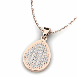 Collar de cadena con colgante en forma de pera 14K oro rosa VS + VVS Celerity Lab Grown Diamond Men's & Women's Jewelry Collection's - DS0425 - Product Image 3