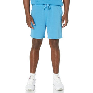 Shorts en molleton pour hommes, tissu doux en coton, taille élastique, décontracté, été, détente, athlétique, confort - Product Image 1