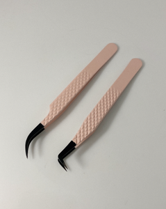 Pince à épiler de couleur enduite de poudre en acier inoxydable pince à cils de qualité supérieure droite et incurvée pince à cils de qualité supérieure - Product Image 3