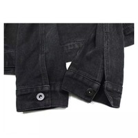 Nouveau Style Jean veste pour hommes Denim Boxy à manches longues blanc Vintage lavage pleine fermeture éclair nous mâle Vintage denim hommes veste