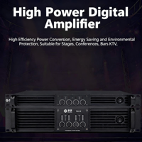 Amplificador de 4 Canales Clase D DX4.1 4x150W 8ohm 200W 4ohm Bridge, Sistema de Sonido Profesional