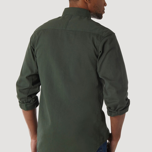 Camisa informal de manga larga para hombre, camisa de trabajo de malla ventilada, botón de utilidad, bolsillos en el pecho, UPF 50, mecánica teñida lisa, para acampar, uso al aire libre - Product Image 2