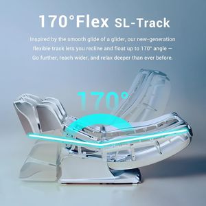 Fauteuil de massage complet, inclinable en apesanteur, avec modes de massage, analyse corporelle, chauffage, rouleaux pour les pieds, Bluetooth, favoris - Product Image 4