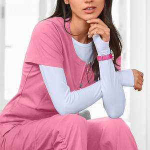 Uniformes médicaux de qualité supérieure pour femmes, chemises de travail à col rond, uniformes médicaux en gros, chemises d'uniforme d'hôpital pour hommes. - Product Image 6