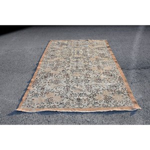 Cổ Điển Cổ Điển Hoa Len Thảm Màu Be Nâu Chắp Vá Thiết Kế Handmade Hình Chữ Nhật Sang Trọng Thảm Mới 5'8 "X 8'9" Kích Thước Cao Su - Product Image 1