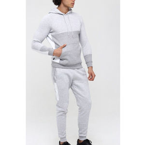 Mens Winter <b>Plus</b> <b>Size</b> Color Block Tracksuit <b>Set</b> Hoodie and <b>Joggers</b> 2 Piece Casual Workout Gymwear Sportswear 100% Cotton - Product Image 2