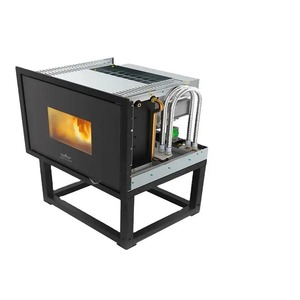 New Hearthstone Wood Stove Single Door <b>Cast</b> Iron Black Freestanding with Ash <b>Pan</b> Direct Vent Modern Outdoor Wood-Burning Pellet - Product Image 4