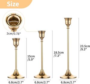 Sample Available Holiday Decorative European Candle Stand Metal in <b>Brass</b> Gold Plated <b>Candlesticks</b> Candle Holder - Product Image 4