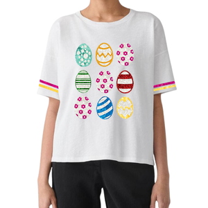 OEM acepta diseño al por mayor ropa de mujer Pascua 2024 100% algodón personalizado de alta calidad camisetas de conejito de Pascua niñas - Product Image 4