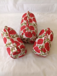 Large Zipper Closure Thread Pattern Tote Beach Quilted Cotton Bohemian <b>for</b> <b>Pouch</b> <b>for</b> <b>Women</b> - Product Image 3