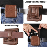 Sac de téléphone en cuir durable avec support de ceinture Accessoires de transport Sacs et étuis pour téléphone portable pour tous les mobiles