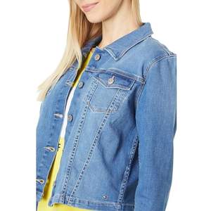 Veste en jean pour femmes, design tendance, mode d'hiver, veste courte en jean de printemps, fournisseur en gros - Product Image 2