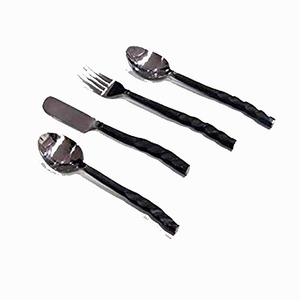 A granel 5 uds cuchillo cuchara tenedor lujo Metal vajilla cucharas tenedor cuchillo viaje Vintage plata cubiertos Acero inoxidable juegos de cubiertos - Product Image 4