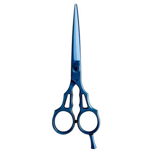 Ciseaux amincissants en acier bleu pour cheveux raides Baber Salon utiliser bleu rose noir couleurs manucure pédicure Logo personnalisable - Product Image 4