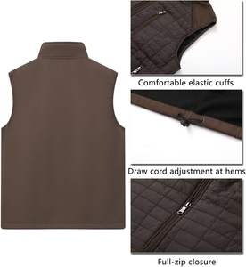 New <b>Men's</b> Short Puffer Vest <b>Men's</b> Lightweight Fleece Lined Puffer Vest Softshell Outerwear Sleeveless <b>Jacket</b> for <b>Men's</b> - Product Image 2