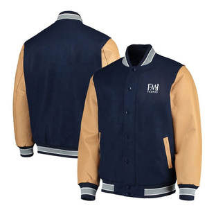 Nouvelle arrivée de vestes de baseball Letterman avec design personnalisé Blouson bombardier d'hiver à manches en cuir chaudes - Product Image 1
