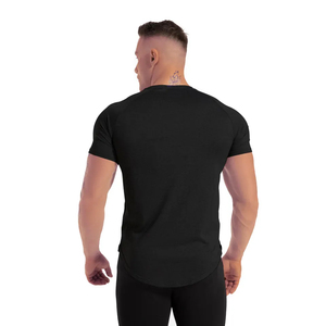 Camiseta deportiva de poliéster con logotipo personalizado para hombre, camisa de secado rápido para correr, Fitness, entrenamiento, gimnasio, Atlético - Product Image 2