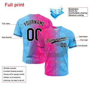 Maillot de baseball personnalisé de haute qualité à séchage rapide avec impression par sublimation, respirant, antibactérien, unisexe, fabriqué au Pakistan, OEM personnalisé - Product Image 2