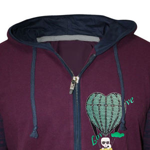 Hombres Rhinestone Sudadera con capucha con precio razonable Algodón Poliéster Material Hecho Hombres Rhinestone Cremallera Sudaderas con capucha - Product Image 2