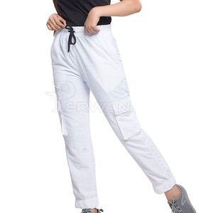 High Quality Casual Women <b>Trousers</b> Lightweight Durable Polyester/Cotton Breathable Quick Dry Mid Waist <b>Drawstring</b> Closure Top - Product Image 4