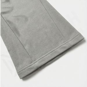 Pantalon de jogging unisexe en molleton French Terry, coupe évasée, grammage lourd, effet empilé, pour homme, garçon, streetwear, hip-hop, vente en gros - Product Image 6