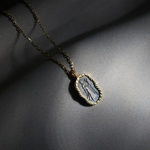 Cleopatra Design Ancient Symbol <b>Charm</b> Necklace Turkish Handcrafted Wholesale 925 Sterling <b>Silver</b> Jewelry - Product Image 4