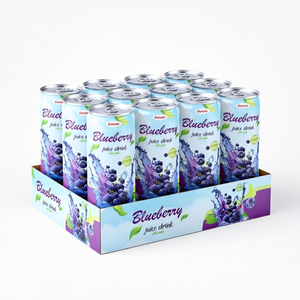 Bebida de Zumo de Arándanos con Pulpa, Lata Delgada de 250ml, Marca Privada OEM ODM, Bebida de Frutas - Product Image 4