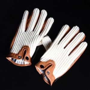 Prix usine patrimoine Crochet conduite gant d'équitation cousu à la main en cuir de mouton véritable non doublé polyuréthane sport en plein air - Product Image 4