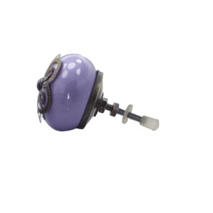 Vente chaude marocain en laiton Antique fleur violet boutons en céramique élégant tiroir armoire poignée tire pour chambre armoire commode - Product Image 2