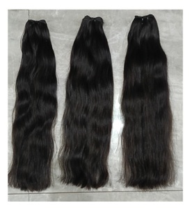 Precio al por mayor Paquete de cabello indio crudo, Extensiones de cabello humano 100%, vendedores de cabello crudo Cabello indio virgen de onda natural - Product Image 2