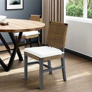 एथेना स्टाइलिश एशियन डिजाइन हैंडमेड लकड़ी के फ्रेम डाइनिंग टेबल रतन कील आधुनिक घरेलू फर्नीचर डाइनिंग रूम प्रीमियम गुणवत्ता - Product Image 1