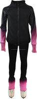Waseem Impex Pantalon d'entraînement de patinage artistique Vestes Filles Polaire Brillant Diamant Coloré Fille Confortable Survêtement Chaud