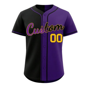 ผลิตเสื้อเบสบอลแบบติดกระดุมทั้งตัวจากผ้าโพลีเอสเตอร์ 100% ระบายอากาศได้ดี พร้อมบริการพิมพ์ชื่อและหมายเลขด้วยเทคนิคซับลิเมชั่นตามแบบที่ลูกค้าต้องการ - Product Image 2