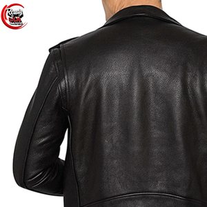 Veste de style urbain en similicuir personnalisable pour hommes avec col montant en toile durable OEM coutures décolorées-pour l'hiver - Product Image 5