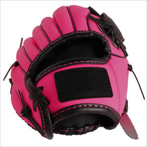2025 mitaines de baseball extérieures personnalisées professionnelles gants pour enfants en gros en rose vif et jaune fabriqués à partir de cuir - Product Image 6