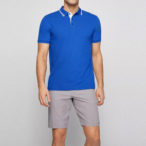 Último diseño personalizado para hombres Polo camisa pantalones cortos conjunto de dos piezas ropa de hombre traje de verano conjuntos cortos - Product Image 5