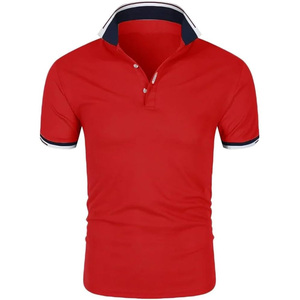 Ropa deportiva personalizada de algodón y poliéster para hombre, logotipo de estilo sólido bordado, para Polo, uniforme de empresa, tejido informal - Product Image 6