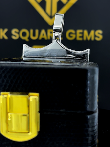 Pendentif logo personnalisé, pendentif logo en moissanite glacé, pendentif logo hip hop pour homme, diamants en moissanite, bijoux de rappeur personnalisés - Product Image 5