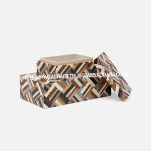 Amezing Design Boîte à bijoux en incrustation d'os/Incrustation d'os Boîte à bijoux en résine artisanale indienne Boîte de rangement par faizacraft - Product Image 3