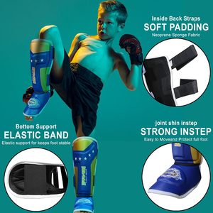 Protège-tibias en cuir PU Farabi, légers, pliables, protection des pieds, fermeture à boucle, pour adultes, boxe, kickboxing, entraînement sportif - Product Image 2