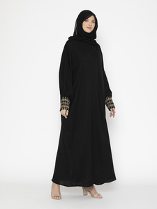 Mejor Venta de diseñador personalizado negro mujeres Naqab manga larga Burqa estilo étnico Hijab vestidos islámicos tradicionales Dubai Abaya - Product Image 3