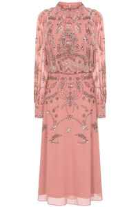 ชุดแต่งงานเจ้าสาวผ้าชีฟองหรูหราสง่างาม แขนยาว ยาวกรอมพื้น ชุดราตรีประดับด้วยลูกปัดและเลื่อม ตกแต่งด้วยหิน - Product Image 2