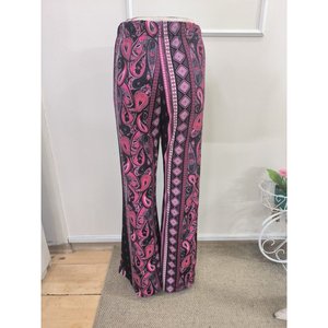 Pantalones de licra con estampado de ondas Kadin Yuksek Bel, 38140 - Rosa - Product Image 5