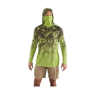 High Quality Custom Logo Polyester Fishing Wear OME Brand Hoodie with Neck Gaiter UPF50 <b>SPF</b> Fishing Shirt - Product Image 6