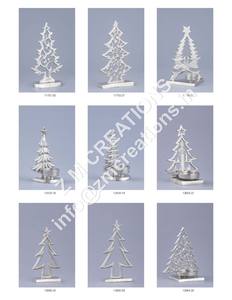 Décoration de Noël de table moderne en aluminium et bois, porte-bougie chauffe-plat noir, artisanal, écologique et durable - Product Image 2