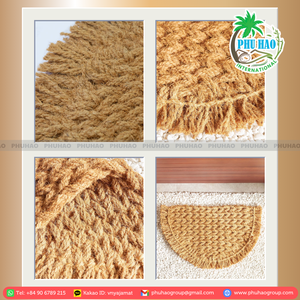 HOT ITEM Stylish Half Moon Braided <b>Coir</b> <b>Door</b> <b>Mat</b> for All Home Styles Providing Design and Durability in One Made in Viet Nam - Product Image 2